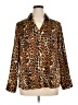 Express Outlet 100% Polyester Animal Print Brown Long Sleeve Blouse Size XL - photo 1