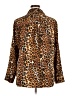 Express Outlet 100% Polyester Animal Print Brown Long Sleeve Blouse Size XL - photo 2