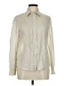Zara Stripes Ivory Long Sleeve Button-Down Shirt Size M - photo 1