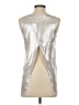 Express 100% Polyester Metallic Silver Sleeveless Top Size XS - photo 2