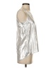 Express 100% Polyester Metallic Silver Sleeveless Top Size XS - photo 4