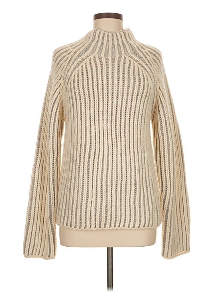 Pre-owned Steve Madden Turtleneck Sweater In White