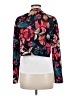 Shein 100% Polyester Floral Blue Long Sleeve Blouse Size 8 - 10 - photo 2