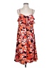 Gap 100% Polyester Floral Orange Cocktail Dress Size S - photo 1