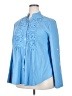 Unbranded 100% Polyester Blue 3/4 Sleeve Blouse Size XXL - photo 1