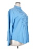 Unbranded 100% Polyester Blue 3/4 Sleeve Blouse Size XXL - photo 4