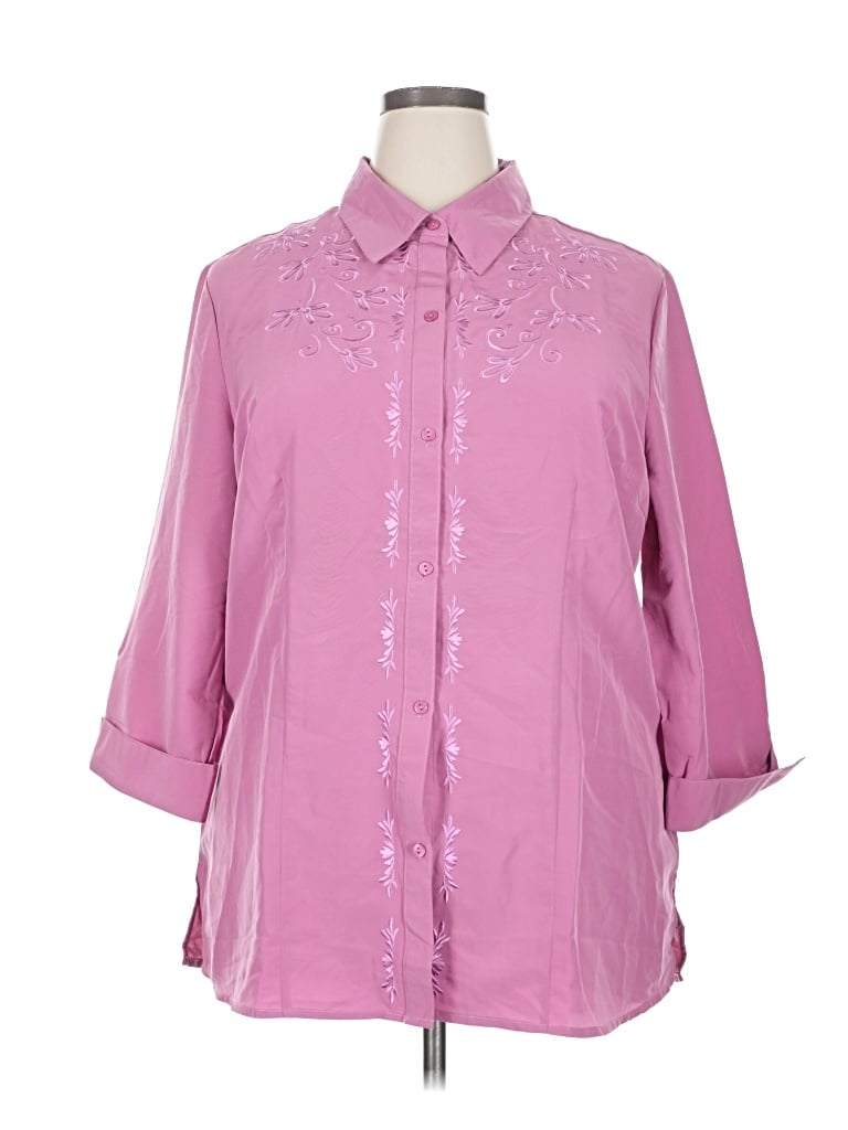 Pre-owned Anthony Richards 3/4 Sleeve Blouse In Pink