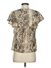 Eva Franco Animal Print Gold Short Sleeve Blouse Size XS - photo 2