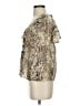 Eva Franco Animal Print Gold Short Sleeve Blouse Size XS - photo 5