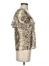 Eva Franco Animal Print Gold Short Sleeve Blouse Size XS - photo 4