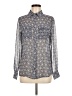 VERTIGO 100% Polyester Print Blue Long Sleeve Blouse Size M - photo 1
