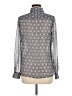 VERTIGO 100% Polyester Print Blue Long Sleeve Blouse Size M - photo 2