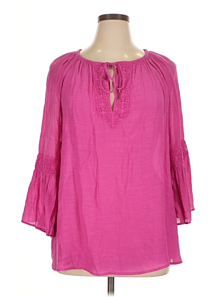 Pre-owned Counterparts 3/4 Sleeve Blouse In Pink