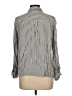 Love Tree 100% Rayon Stripes Silver Long Sleeve Button-Down Shirt Size L - photo 2