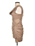 Bebe 100% Polyester Solid Tan Cocktail Dress Size XS - photo 5