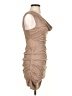 Bebe 100% Polyester Solid Tan Cocktail Dress Size XS - photo 4