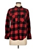 Ambiance 100% Cotton Plaid Red Long Sleeve Button-Down Shirt Size M - photo 1