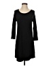 Vanity Solid Black Casual Dress Size S - photo 1