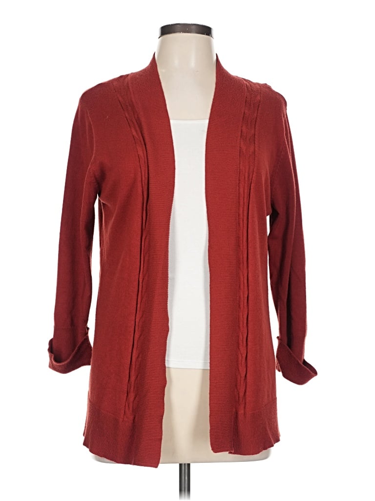Pre-owned Lety & Me Cardigan Sweater In Burgundy