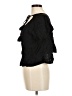 Shore 100% Rayon Black Short Sleeve Blouse Size M - photo 5
