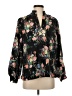 Alice Stuart Floral Black Long Sleeve Blouse Size P (petite) - photo 1