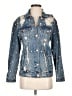 Sunset & Spring 100% Cotton Stars Blue Denim Jacket Size XS - photo 1