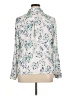 Como Black 100% Polyester Floral Ivory Long Sleeve Blouse Size XL - photo 2