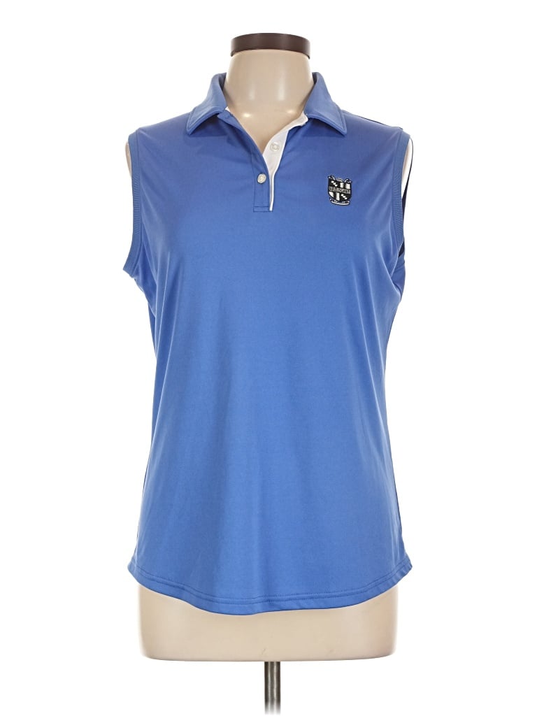 Pre-owned Fj Footjoy Sleeveless Polo Shirt In Blue