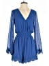 Lulus 100% Polyester Hearts Blue Romper Size XS - photo 1