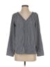 Zara Basic Stripes Gray Long Sleeve Blouse Size S - photo 1