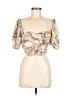 NAANAA 100% Polyester Tan Short Sleeve Blouse Size 6 - photo 1