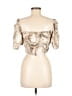 NAANAA 100% Polyester Tan Short Sleeve Blouse Size 6 - photo 2