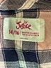 Justice Plaid Pink Long Sleeve Button-Down Shirt Size 14 - 16 - photo 3