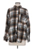 Shein 100% Polyester Plaid Brown Long Sleeve Blouse Size 6 - photo 1
