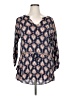 Dee Elly 100% Rayon Blue 3/4 Sleeve Blouse Size XL - photo 1