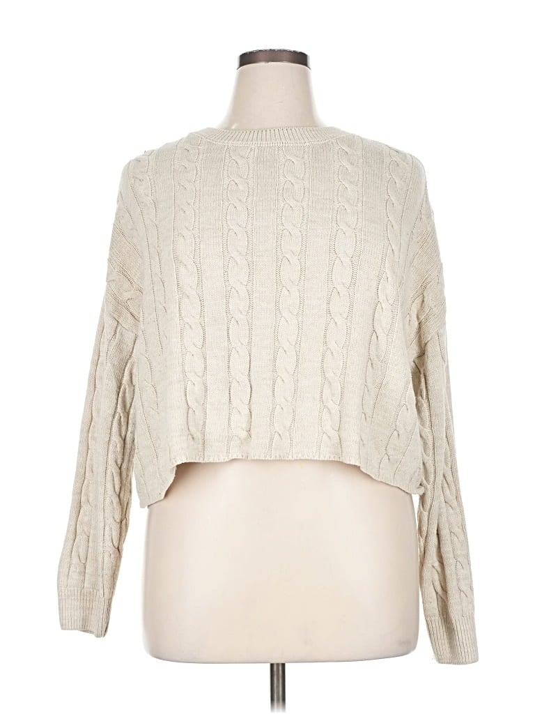 Pre-owned Primark Pullover Sweater In White