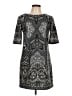 Karin Stevens Paisley Gray Blue Casual Dress Size L - photo 1