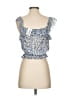 Q&A 100% Polyester Blue Sleeveless Blouse Size XS - photo 2