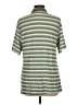 Shein Stripes Green Short Sleeve Button-Down Shirt Size L - photo 2