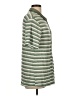 Shein Stripes Green Short Sleeve Button-Down Shirt Size L - photo 4