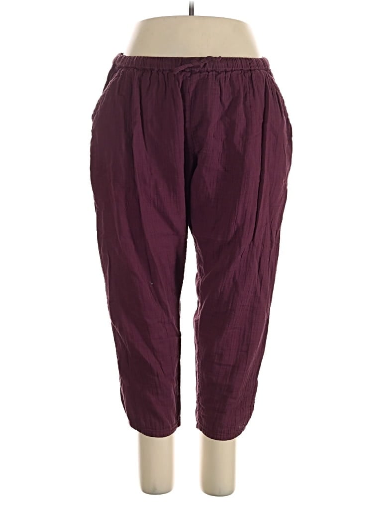 Pre-owned Pact Casual Pants In Burgundy
