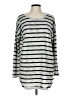 Wanna B Stripes Silver Gray 3/4 Sleeve T-Shirt Size L - photo 1