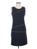 MICHAEL Michael Kors Graphic Blue Casual Dress Size 4 - photo 1