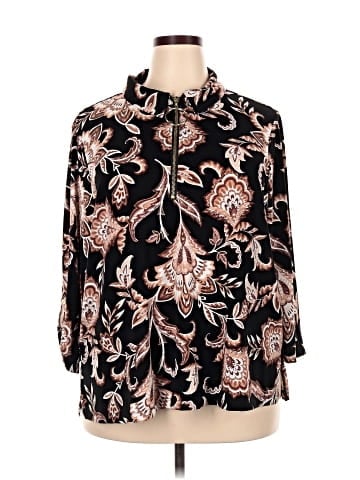 Ginger by Stella + Ginger 3/4 Sleeve Blouse (view 1)