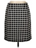 Halogen Houndstooth Graphic Solid Multi Color Black Formal Skirt Size 10 - photo 1