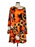 Unbranded Print Orange Casual Dress Size M - photo 1
