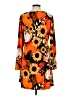 Unbranded Print Orange Casual Dress Size M - photo 2