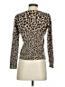 Talbots Animal Print Tan Silk Cardigan Size S - photo 2