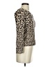 Talbots Animal Print Tan Silk Cardigan Size S - photo 4