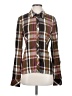 Kut from the Kloth Plaid Brown Long Sleeve Button-Down Shirt Size 2 (estimated) - photo 1
